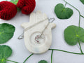 Florève necklace/Bloom moon - Anti-tarnish moon pendant with silver chain